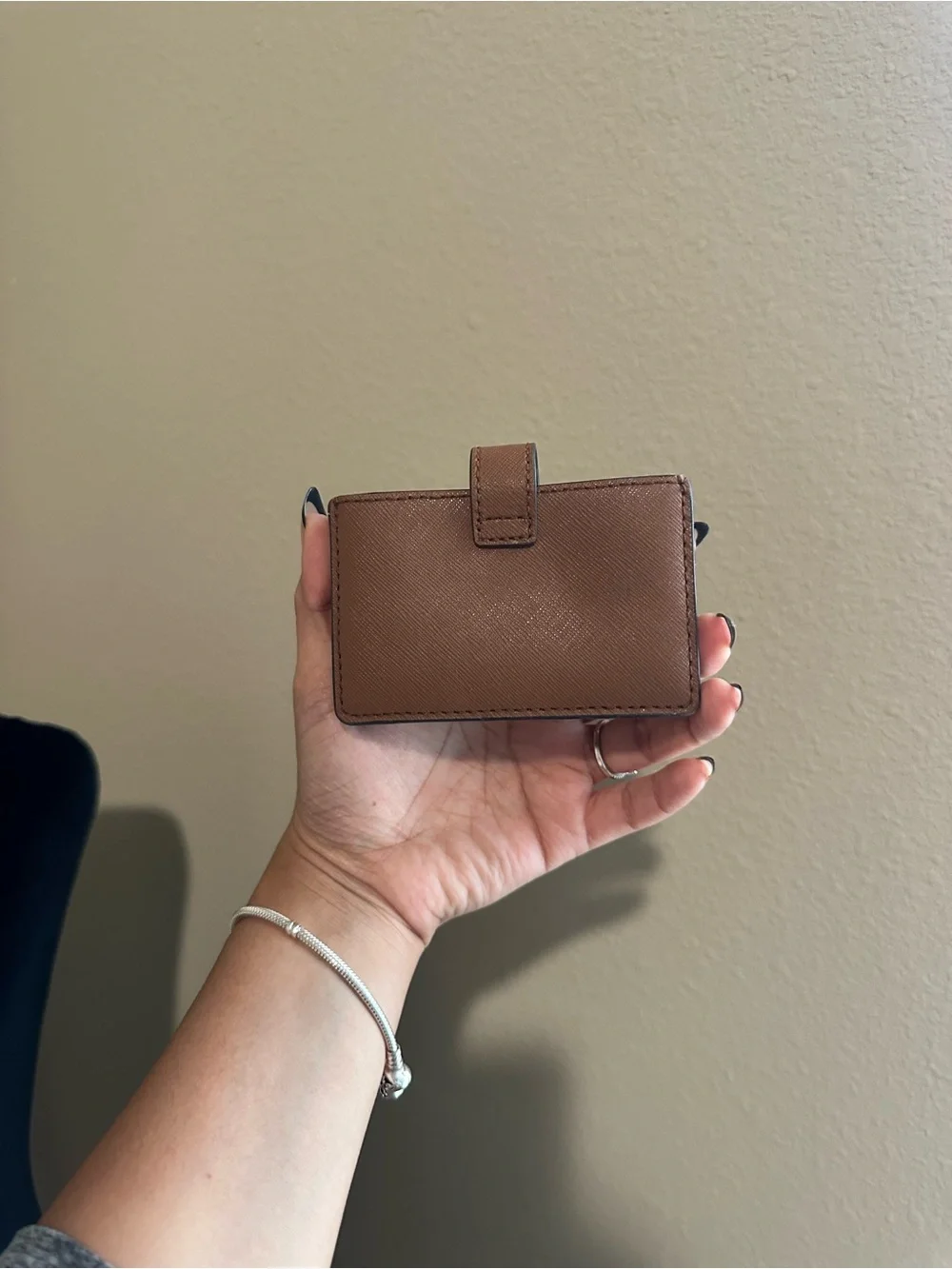 Michael Kors Brown Leather Card Case Wallet